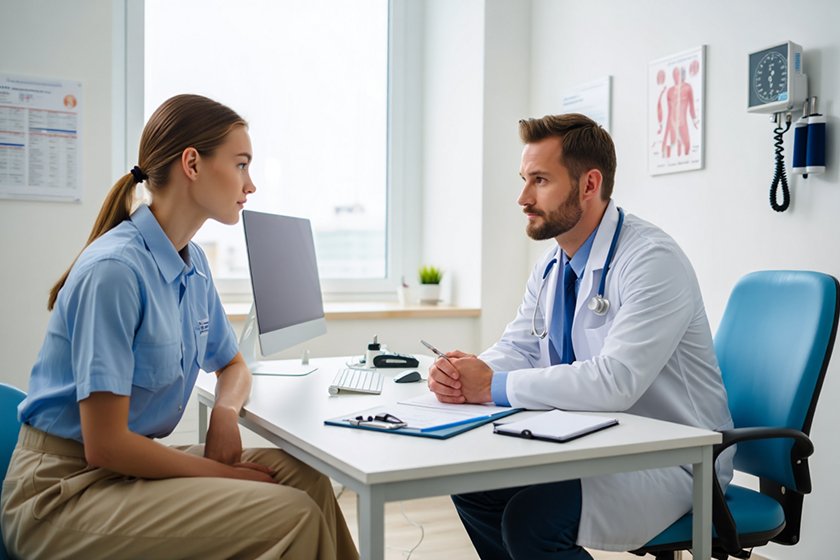 Врач проводит консультацию